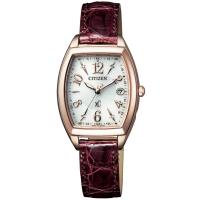CITIZEN XC 系列 光動能限量優雅時尚電波腕錶-紅/26mm/ES9394-56A