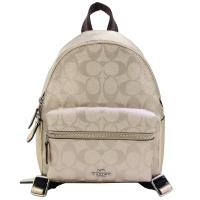 COACH MINI CHARLIE珠光防刮後背包(粉金)