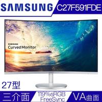 SAMSUNG三星 C27F591FDE 27型VA曲面119%sRGB低藍光電競液晶螢幕