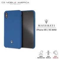 Maserati iPhone XR / XS MAX 經典系列背蓋(海軍藍)原廠精裝盒