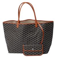 GOYARD St. Louis GM 防水帆布LOGO購物包(大-黑)