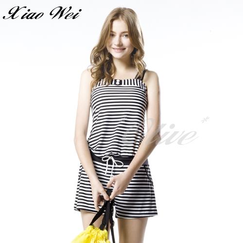 梅林品牌 時尚流行兩件式連身褲泳裝 NO.M7470