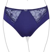 【EASY SHOP】花意傾愛 中腰三角褲(藍戀紫)