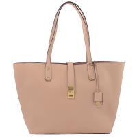 MICHAEL KORS Karson LG 荔枝牛皮肩背購物包.嫩粉