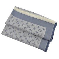 Louis Vuitton LV M71382 Monogram Denim 經典花紋羊毛絲綢披肩圍巾.軍藍 現貨