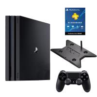 PS4 PRO 7218型 1TB 黑+slim/pro雙用直立架-加送PLUS 12個月