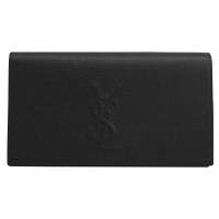 YSL 361120 Belle De Jour 車縫LOGO手拿式晚宴包.黑