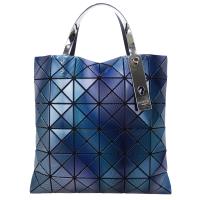 ISSEY MIYAKE 三宅一生 BAOBAO PHASE線紋三色極光漸變6x6手提包(藍紫)