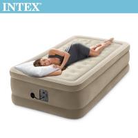 INTEX 超厚絨豪華單人加大充氣床-寬99cm (內建幫浦-fiber tech)(64455)