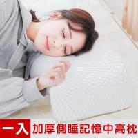 米夢家居-加厚12cm側睡護肩仰睡止鼾-工學灌模記憶中高枕(密度60)一入