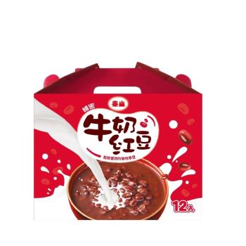 泰山 綿密牛奶紅豆禮盒(330gx12入)