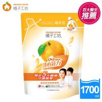 橘子工坊 天然濃縮洗衣精補充包1500ml+200ml-制菌力99.99%
