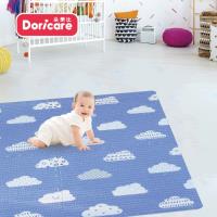 【朵樂比Doricare】超Q彈防護遊戲巧拼地墊60x60cm晴空雲朵8入-附邊條