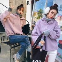 K.W.韓國 L-2XL 可愛青春蝙蝠袖連帽上衣