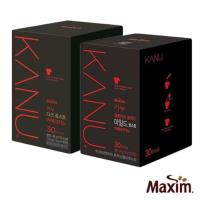 MAXIM麥心 韓國KANU孔劉美式 深焙/中焙 黑咖啡2盒組(1.6g×30入/盒)
