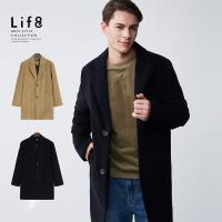 Life8-Casual 保暖鋪棉 燈芯絨翻領大衣-10183