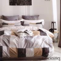 BEDDING-100%棉雙人鋪棉床包兩用被套四件組-海洋之星-咖