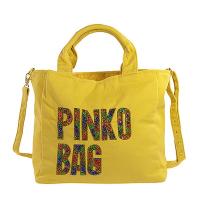 PINKO 經典帆布閃耀LOGO手提/斜肩背包(黃色)