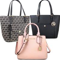 MICHAEL KORS 雙色三層, 鉚釘配飾全皮革兩用包款 (均價三色兩款可選)