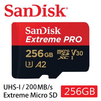 SanDisk ExtremePRO microSDXC UHS-I(V30)(A2) 256GB 記憶卡[公司貨]