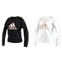 ADIDAS 女長袖圓領T恤-愛迪達 慢跑 長T