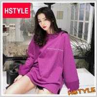 長版T恤 印花開叉慵懶長袖T恤KY10874-創翊韓都