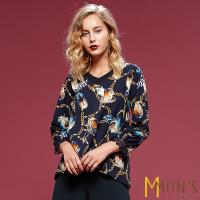 MONS法式名品浪漫印花造型上衣