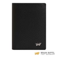 BRAUN BUFFEL 席德系列4卡中翻名片夾 -雅典黑 BF323-403-BK