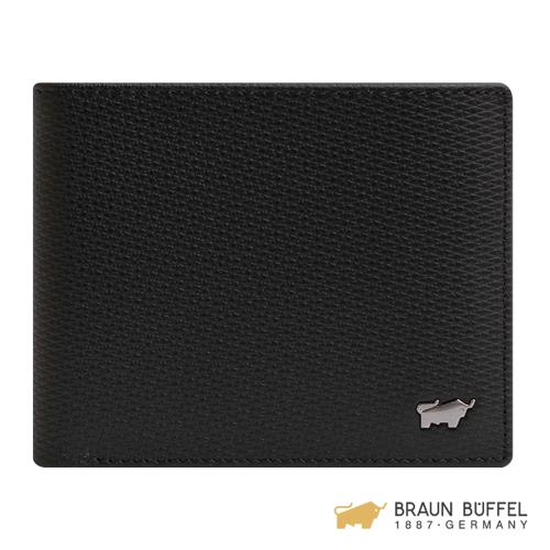 BRAUN BUFFEL  席德系列5卡窗格皮夾 -雅典黑 BF323-316-BK