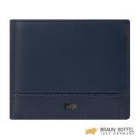 BRAUN BUFFEL 邦尼系列12卡中翻皮夾 -深海藍 BF322-317-OC
