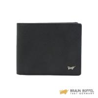 BRAUN BUFFEL 洛非諾III系列4卡零錢皮夾 -經典黑 BF314-315-BK