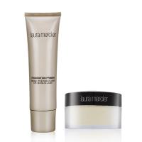 Laura mercier 蘿拉蜜思 喚顏凝露(一般型) 50ml+柔光透明蜜粉(半透亮) 29g