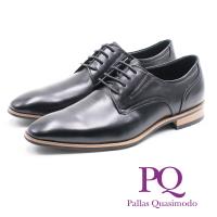 PQ 素面綁帶木紋德比鞋 男鞋- 黑