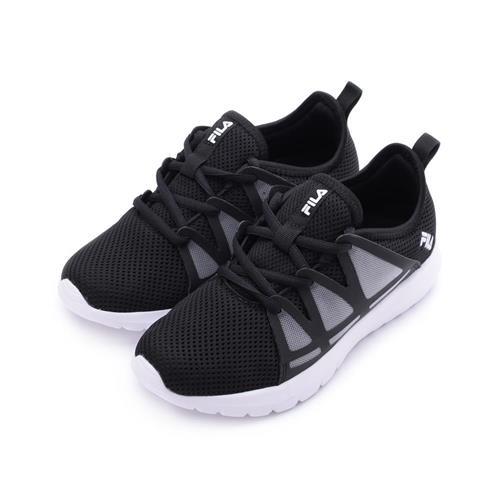 FILA 繫繩包覆休閒運動鞋 黑 5-J312T-001 女鞋 鞋全家福