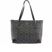 COACH PVC LOGO肩背包(深灰色) F29208 SVDK6