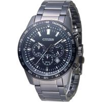 CITIZEN 突擊夜鷹三眼計時男錶(AN8077-54E)-全IP黑/44mm