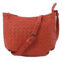 BOTTEGA VENETA 522878 經典編織牛皮小斜背包.橘色
