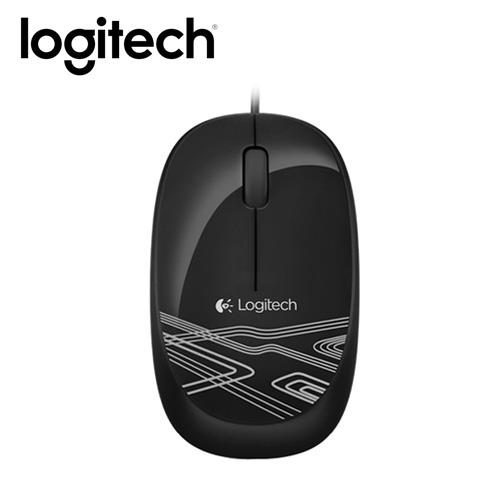 【logitech 羅技】彩色酷炫有線滑鼠 M105 黑