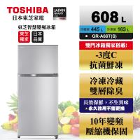 【買就送隨行杯果汁機】TOSHIBA 東芝608公升一級能效雙門冰箱 雅爵銀GR-A66T(S)