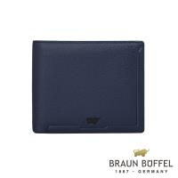 【BRAUN BUFFEL】吉米系列4卡零錢袋皮夾 -藍色 BF315-315-OC