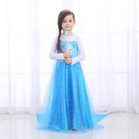 麗莎熊 LisaBear 韓版冰雪奇緣Elsa艾莎公主鑽石雪花刺繡款披風洋裝 童裝兒童小洋裝 表演服裝 特殊造型服裝