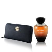 【LA RIVE】優雅女神2件組(淡香精90ml+時尚牛皮長夾)