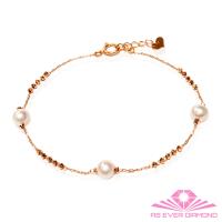 【AS EVER DIAMOND】日本進口akoya珍珠手鍊 18K玫瑰金 美麗