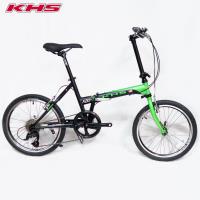 KHS功學社 2019 F20-T日規20吋8速鉻鉬鋼折疊單車-霧黑/綠