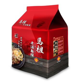 【五木】馬祖酒廠老酒麵線4入/袋裝(花雕雞風味)*12袋裝
