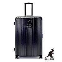 DF travel - 英國袋鼠優雅直線立體髮絲紋鋁框20吋行李箱-共2色