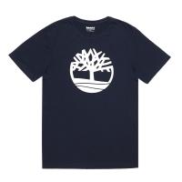 Timberland男款深藍色大樹Logo圓領T-ShirtA1NAIK52