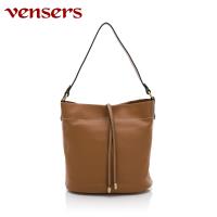 vensers 小牛皮潮流個性包~斜肩背包NK901702杏色