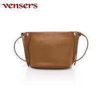 vensers 小牛皮潮流個性包~斜肩背包NK900402杏色