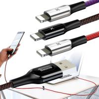 Baseus倍思 X型指示燈 加固柔韌SR耐彎折 for Lightning 傳輸充電線(100cm)